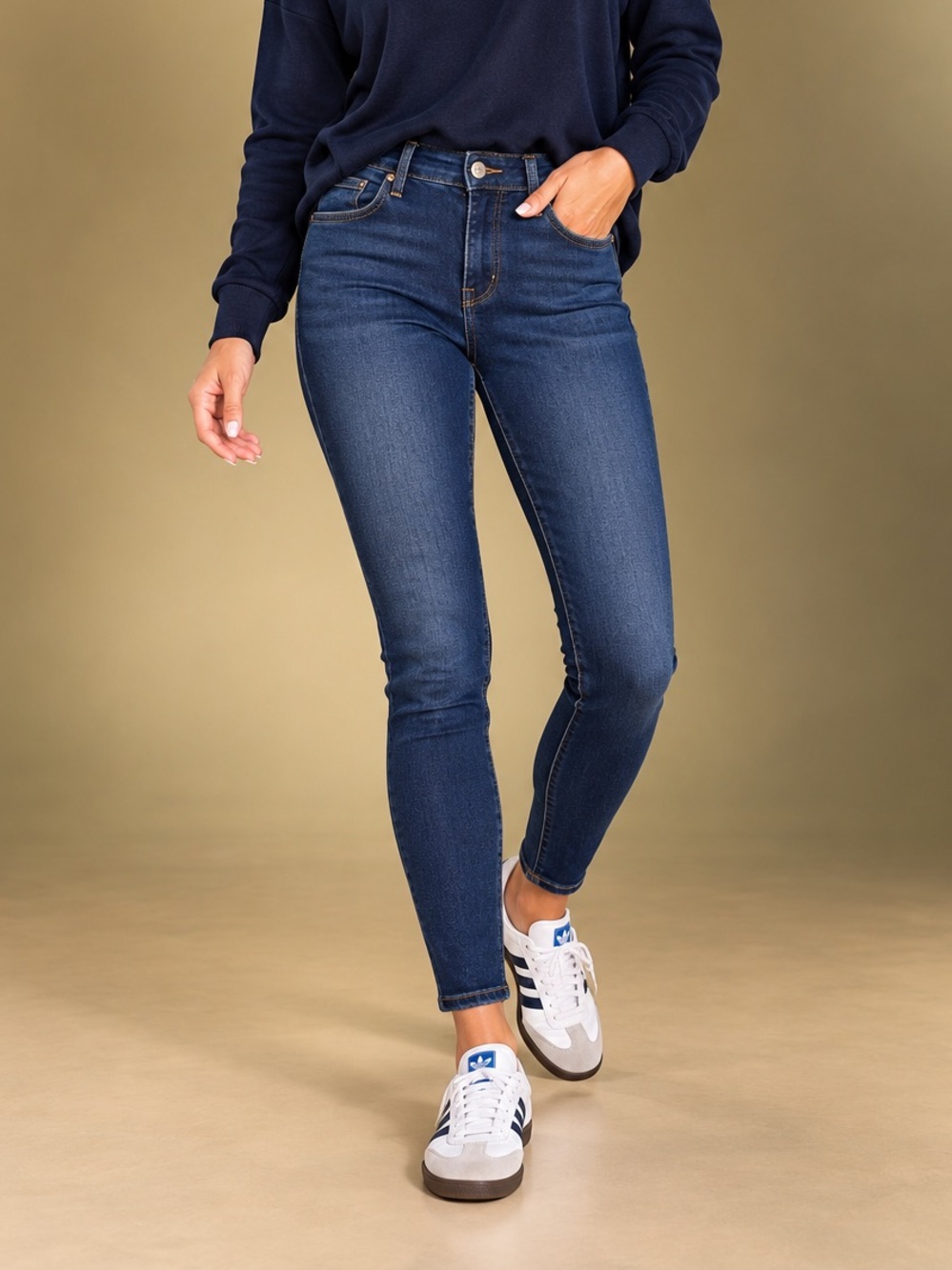 H&M &Denim Skinny Ankle Jeans Size 27 Dark Wash Stretch